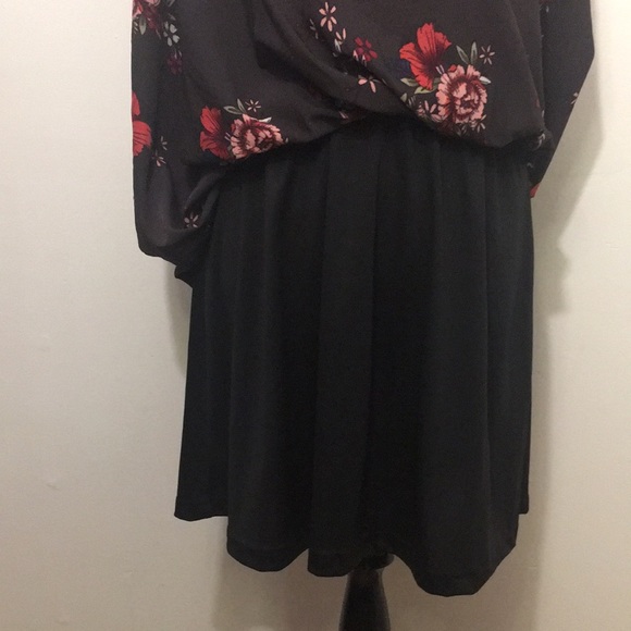 Parisian Black Floral Dress Sun Dress: Size 6 Tall - Picture 8 of 10
